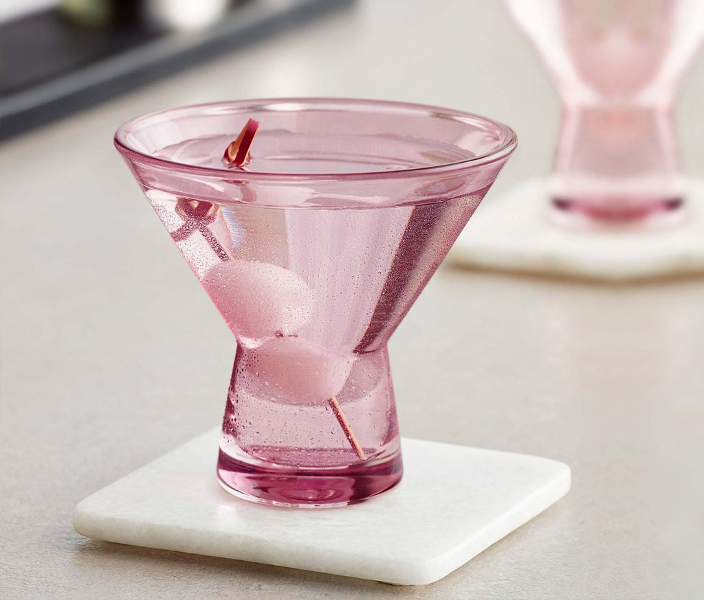 Garnet Stemless Martini Glass