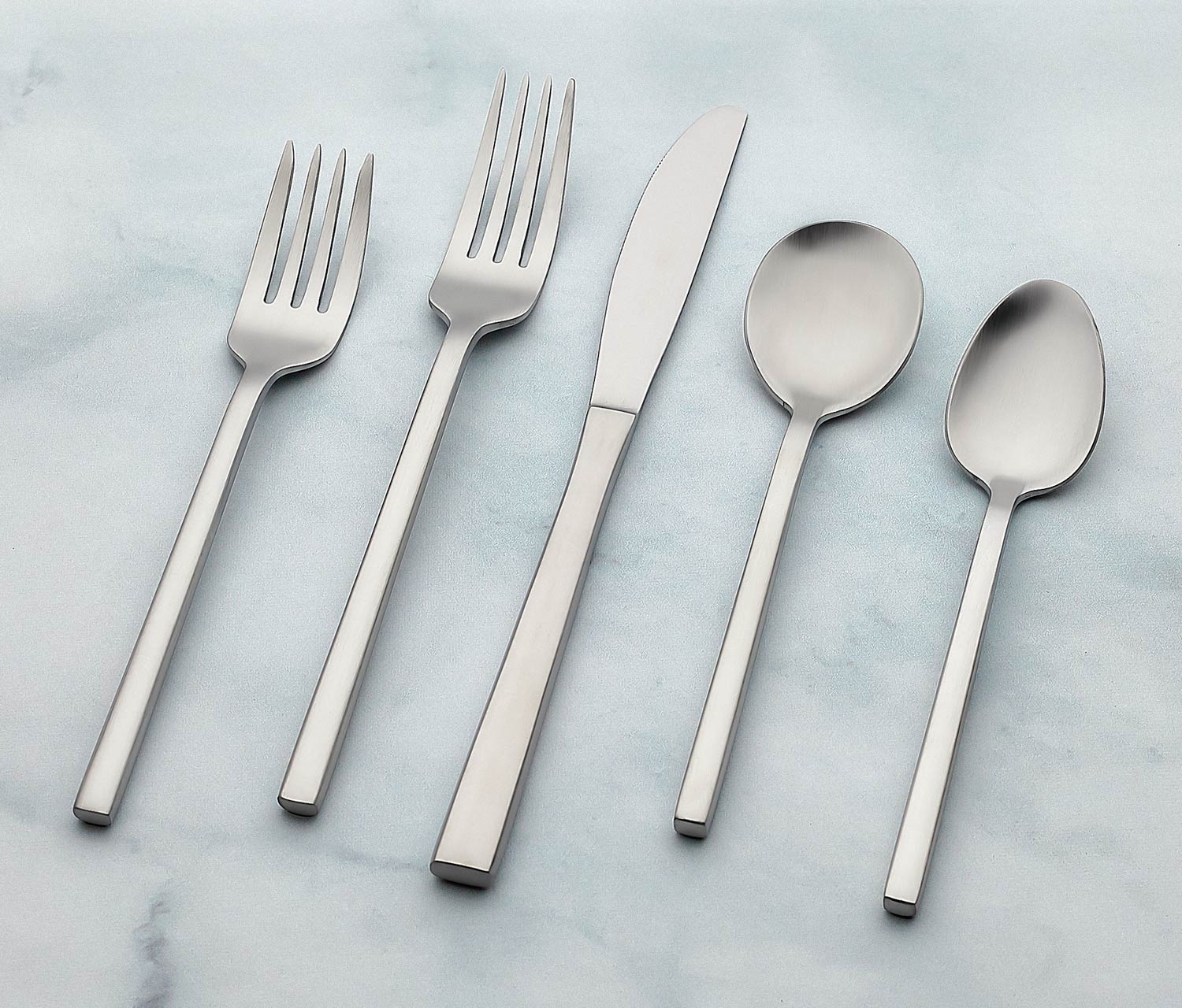 Acopa Phoenix stainless satin matte silver 10 PC flatware set