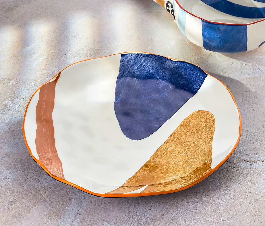 Canvas Stamped Colorful Dinnerware Set