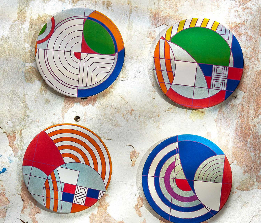 Frank Lloyd Wright Harold Hoffman Rug Round Stone Coasters - lollygag