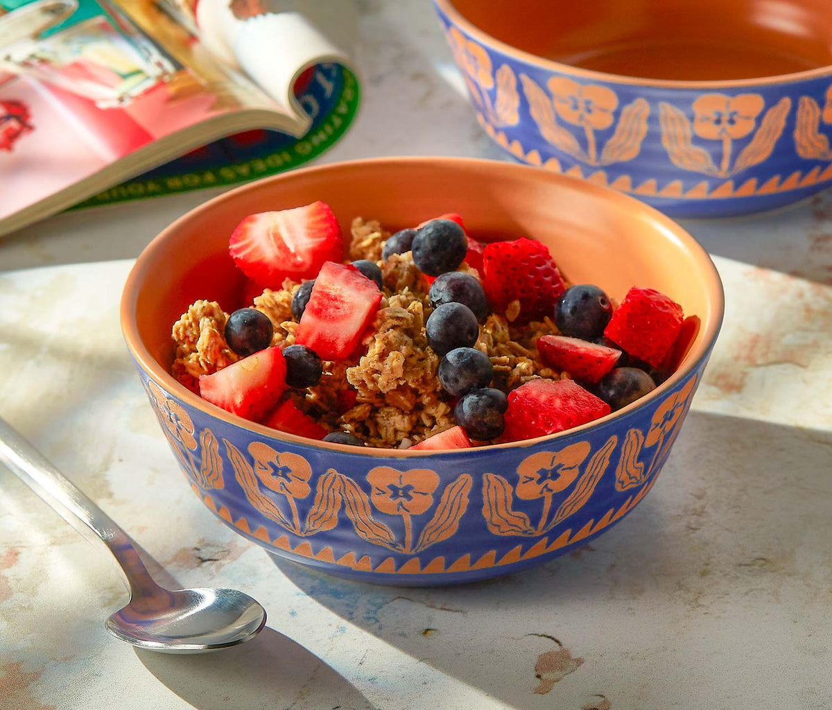 Teppi Imprint Floral Cereal/Side Bowls: Set of 2 | Lollygag.co