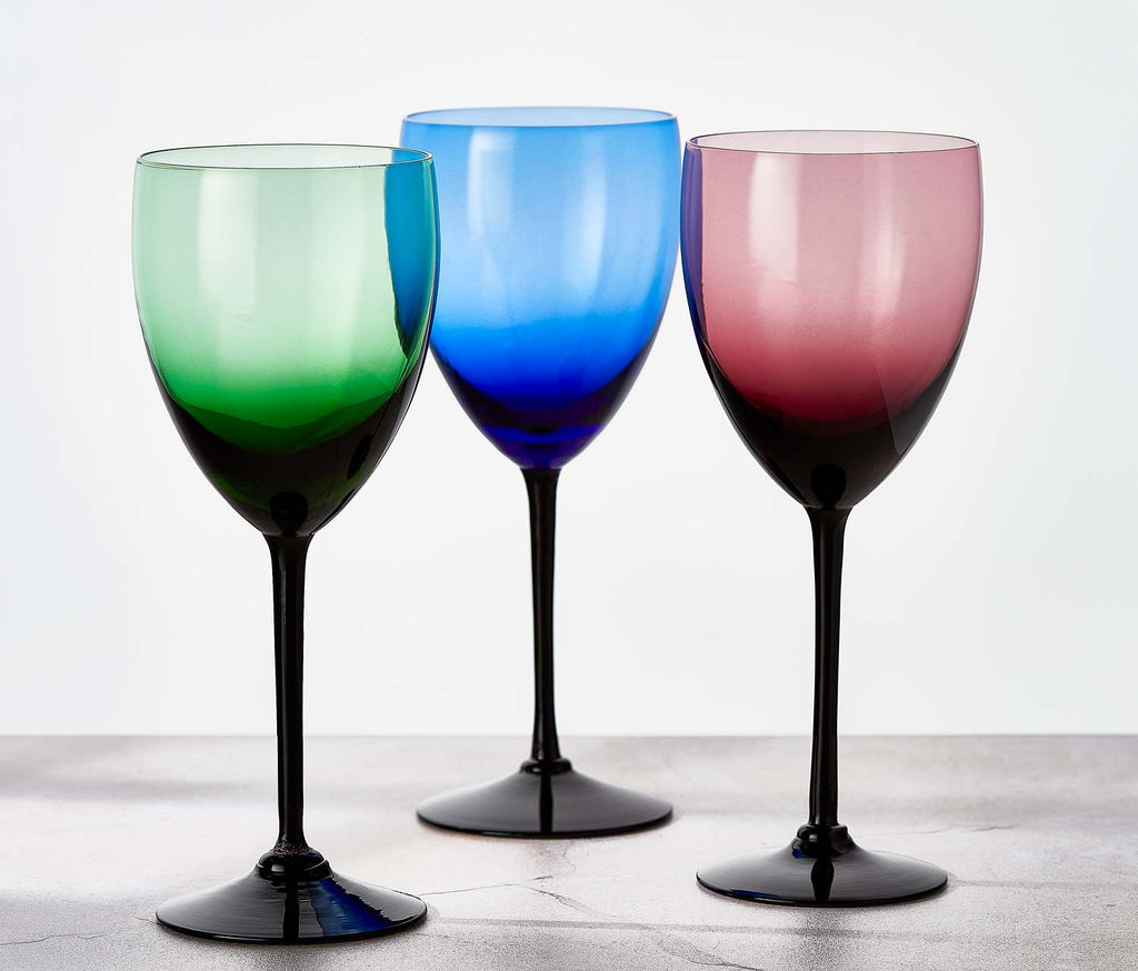 Vintage Mid century color Wine Glasses - lollygag