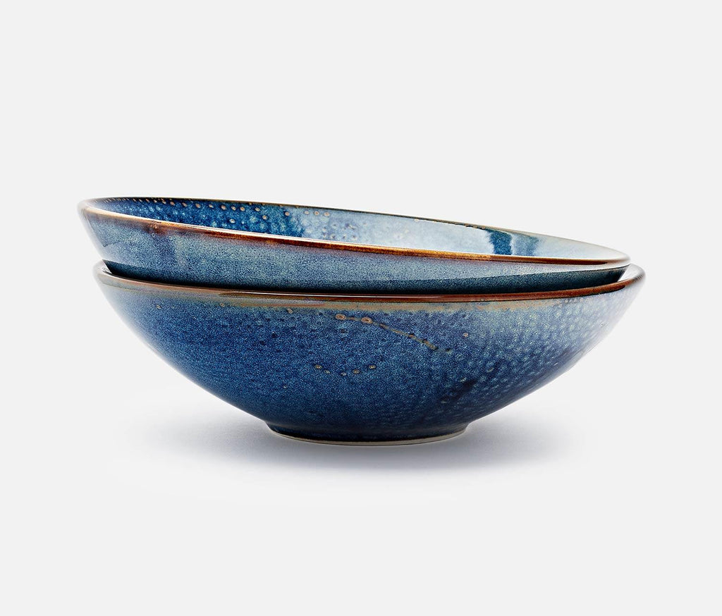 Spirit Wares Blue Large Stoneware Pasta Bowl Set