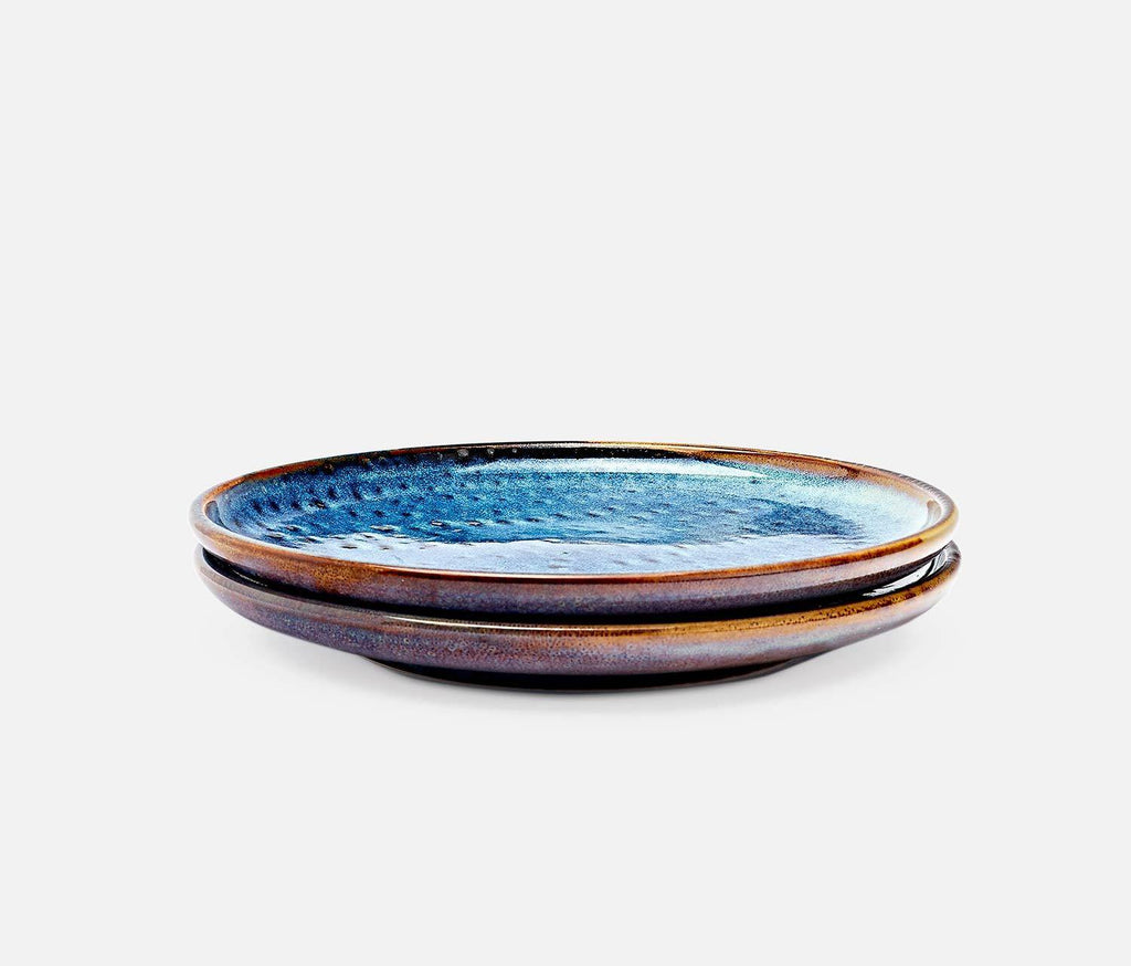 Spirit Wares Blue Stoneware Salad Plate Set