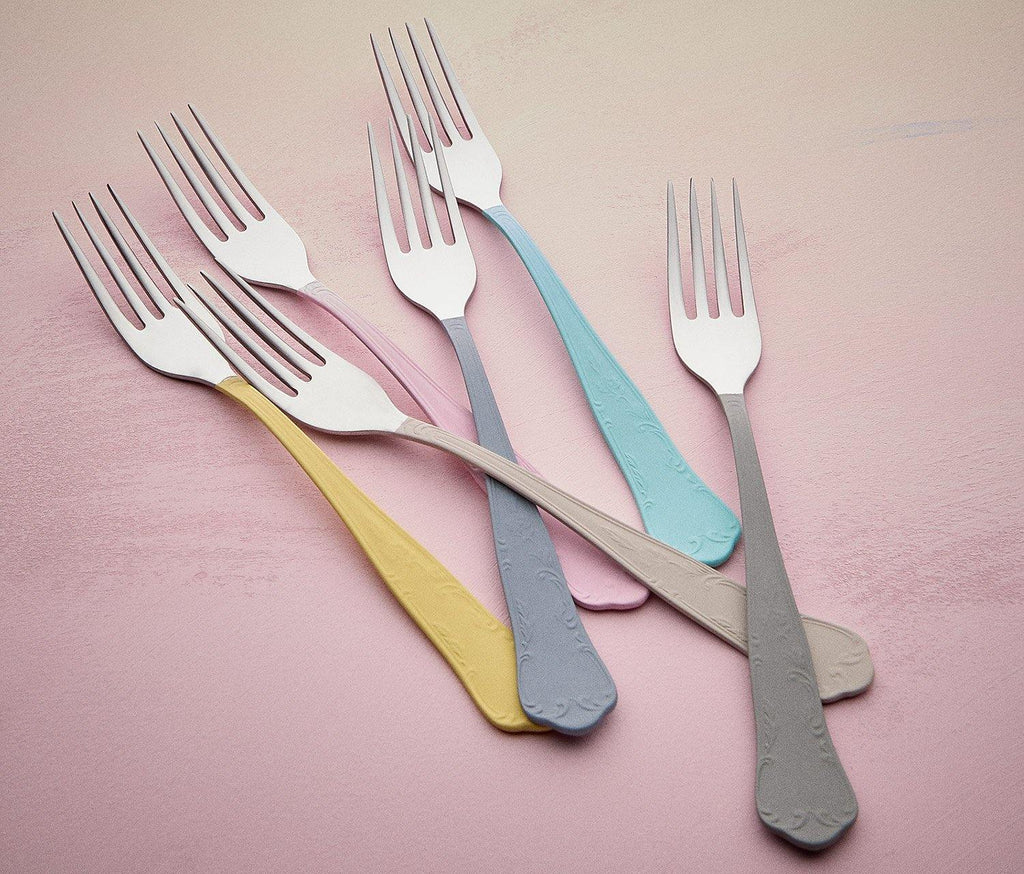 Color Handle Dessert Forks Set