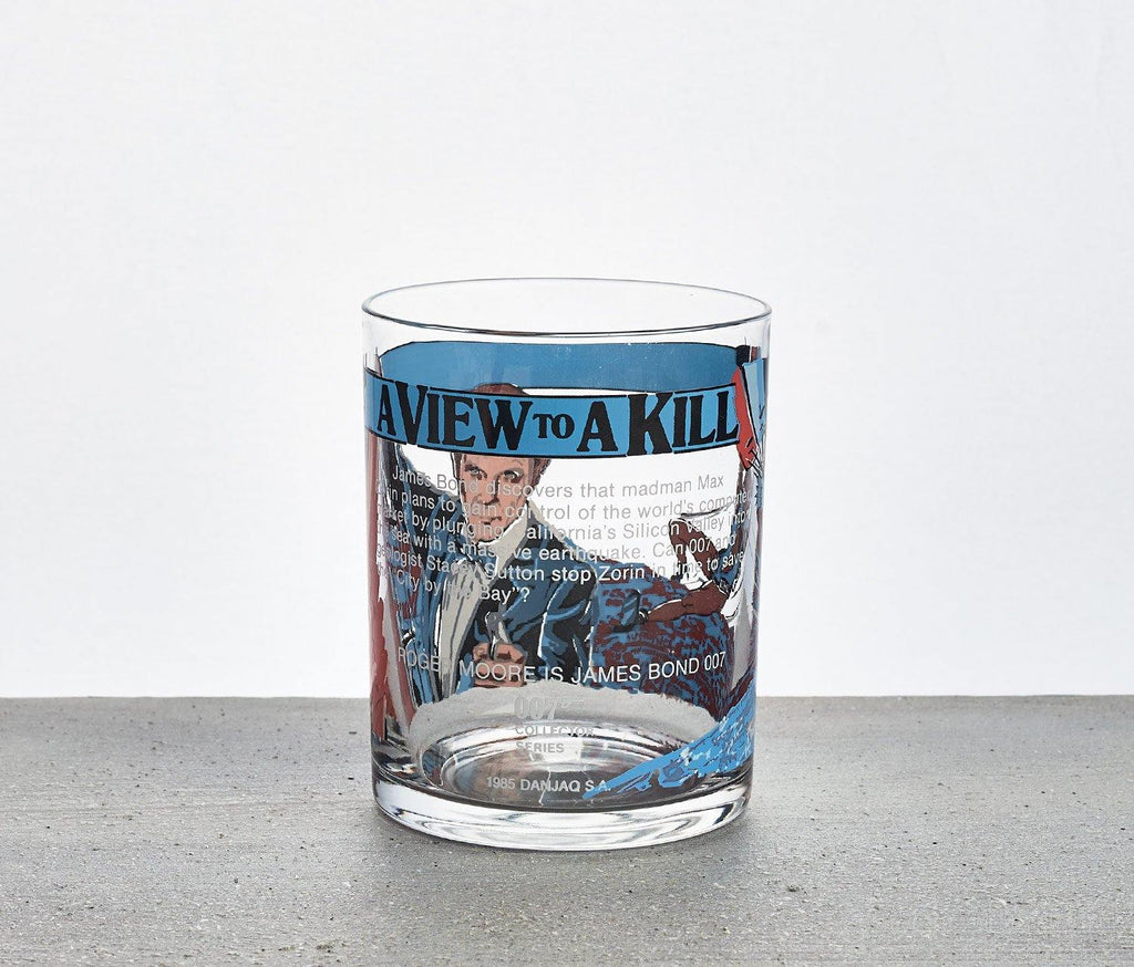 Vintage James Bond 007 A View To A Kill Tumbler Drinking glass - Lollygag