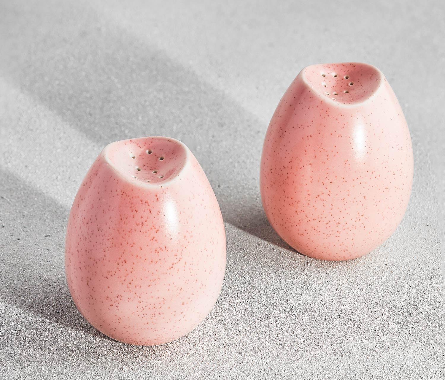 Tickled Pink Salt & Pepper Shakers-MCM CA. Pottery