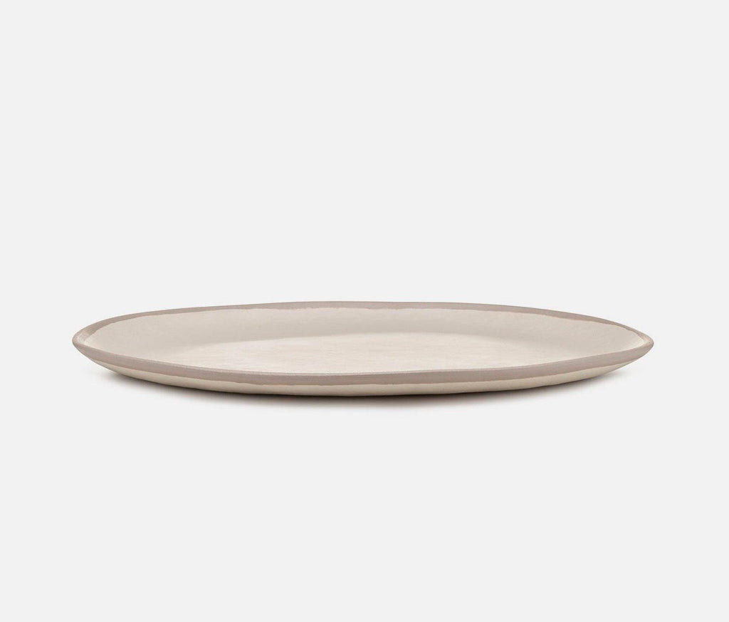 QSquared Potter Stone Large Oval Platter