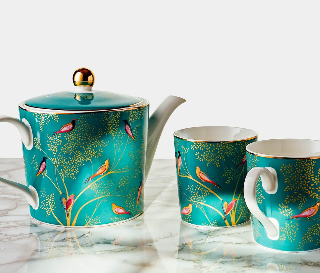 Sara miller london Chelsea green Teapot & mugs set - lollygag
