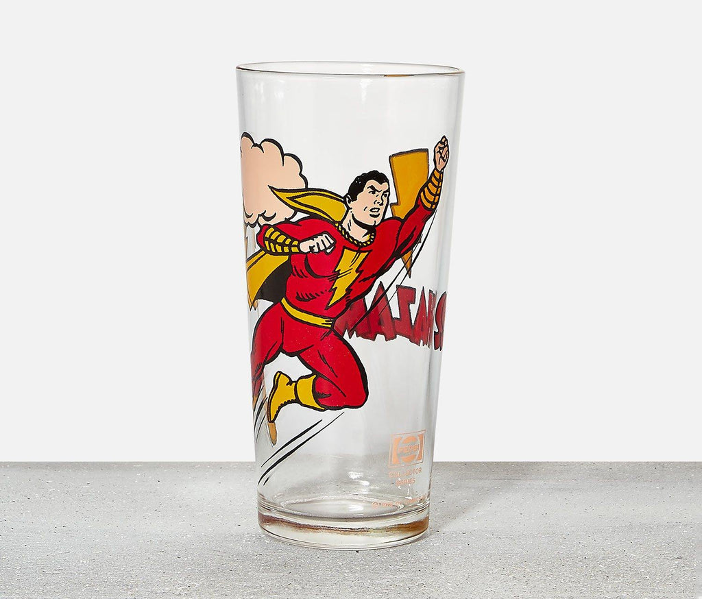 Shazam Collector Series Tall Glass bacl details