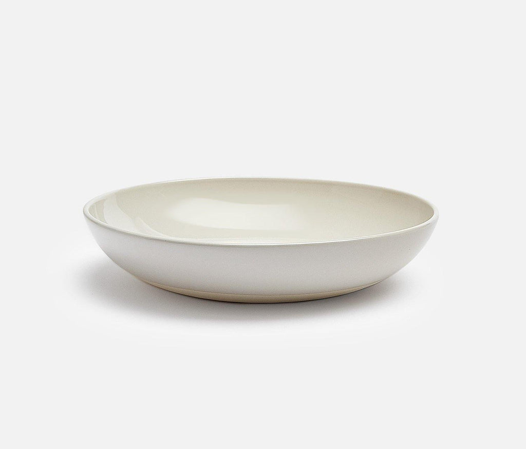 Shell Bisque Eggshell White Large Low Bowl Set - Lollygag