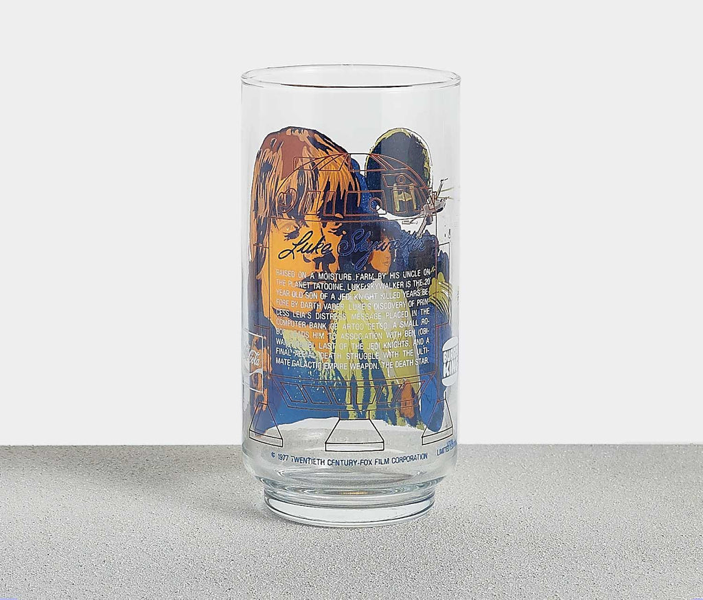 Vintage Star Wars A New Hope Luke Skywalker Collector Glass - lollygag