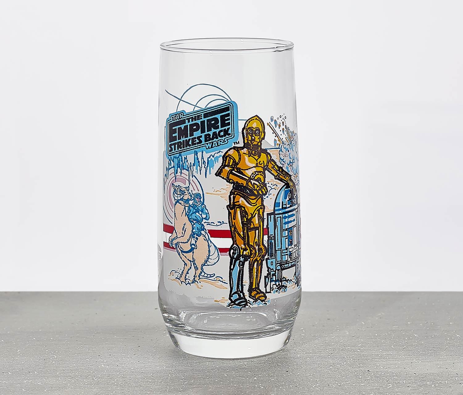 Star Wars R2-D2 & C-3PO Empire Strikes Back Vintage Glass