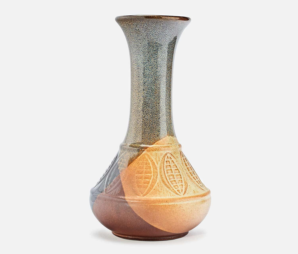 vintage Robert Maxwell Craft Pottery Tall Leaf  Vase  - Lollygag