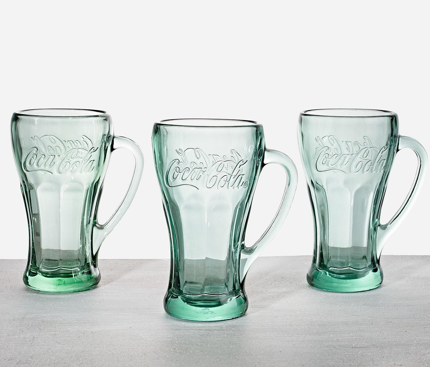 1980s Pressed Glass Beer Mugs- Set of 4