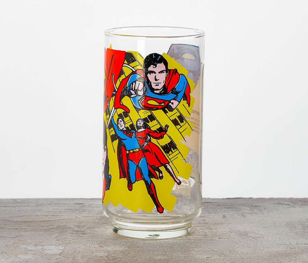 Vintage 1978 Superman Superman Saves The Day Pepsi Glass - Lollygag