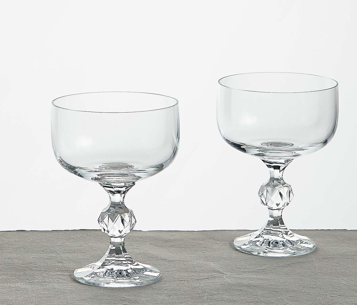 Vintage studded crystal coupe cocktail glasses - lollygag