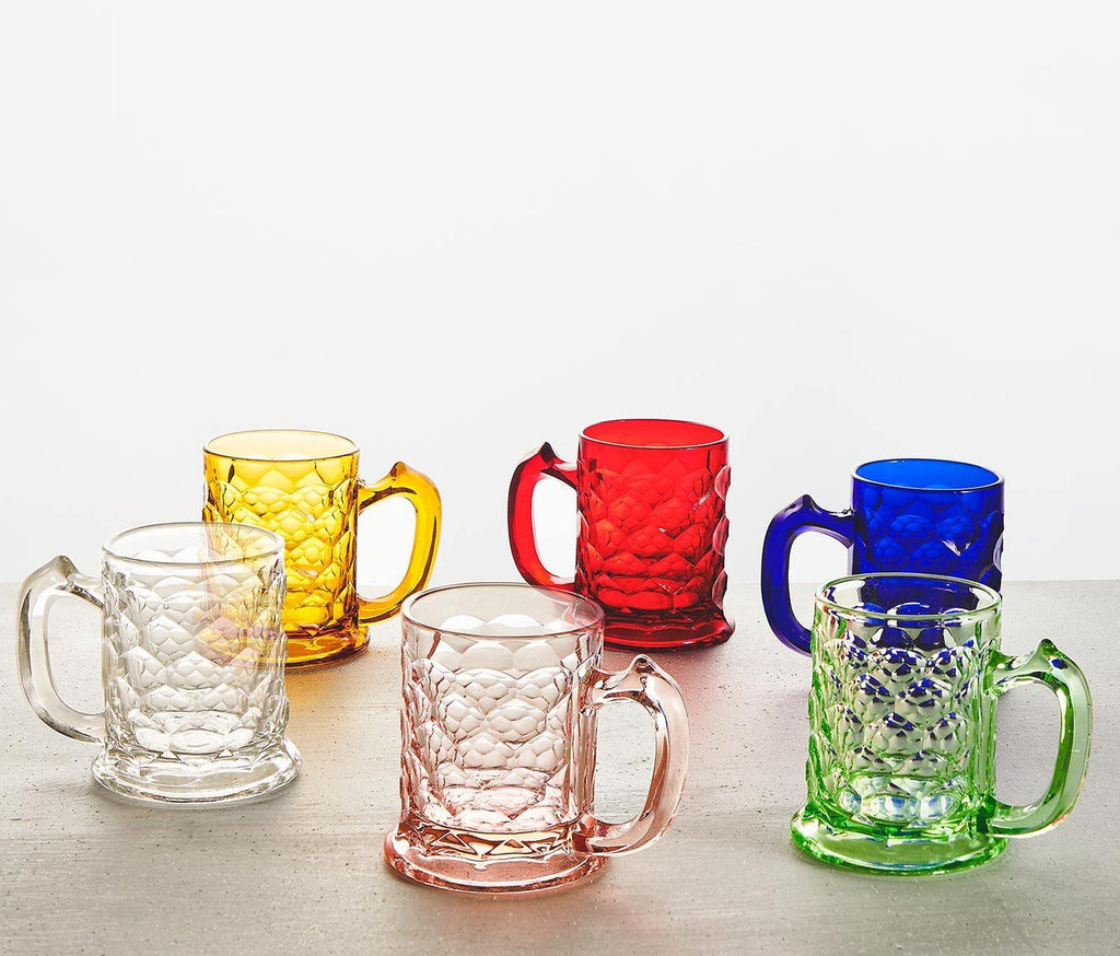 Fenton Rainbow Beer Mugs Set of 6 - lollygag