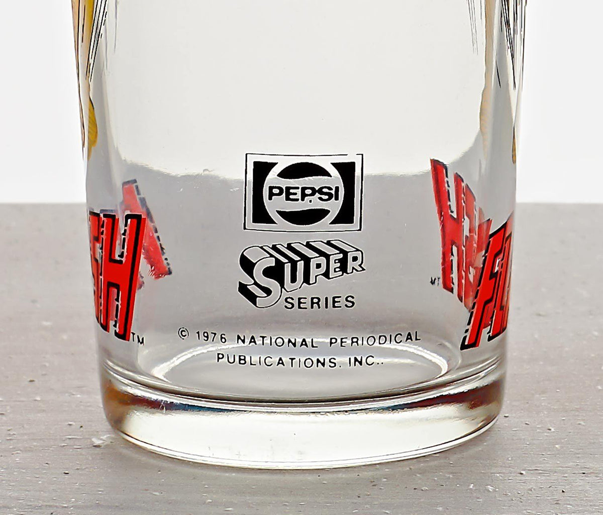 1976 Rare The Flash Pepsi Super Series Collectable Glass