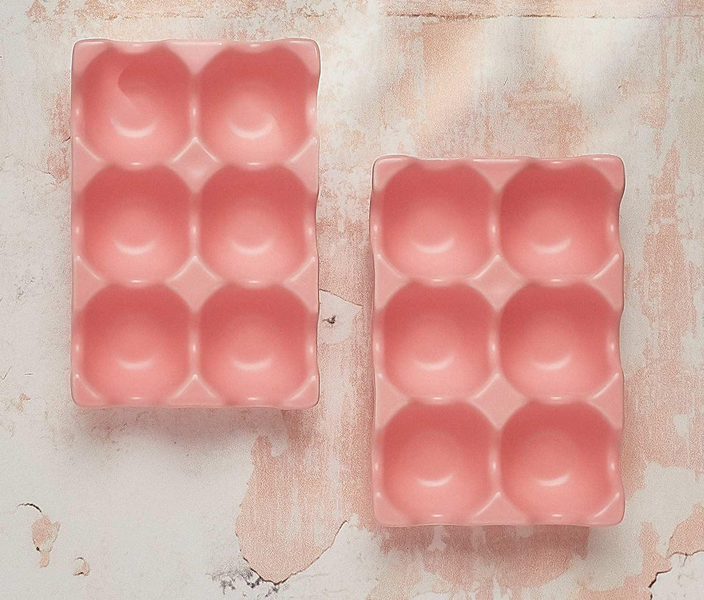 Petite Chateaux 6 Cup Ceramic Egg Crate Set: Bubblegum Pink - lollygag