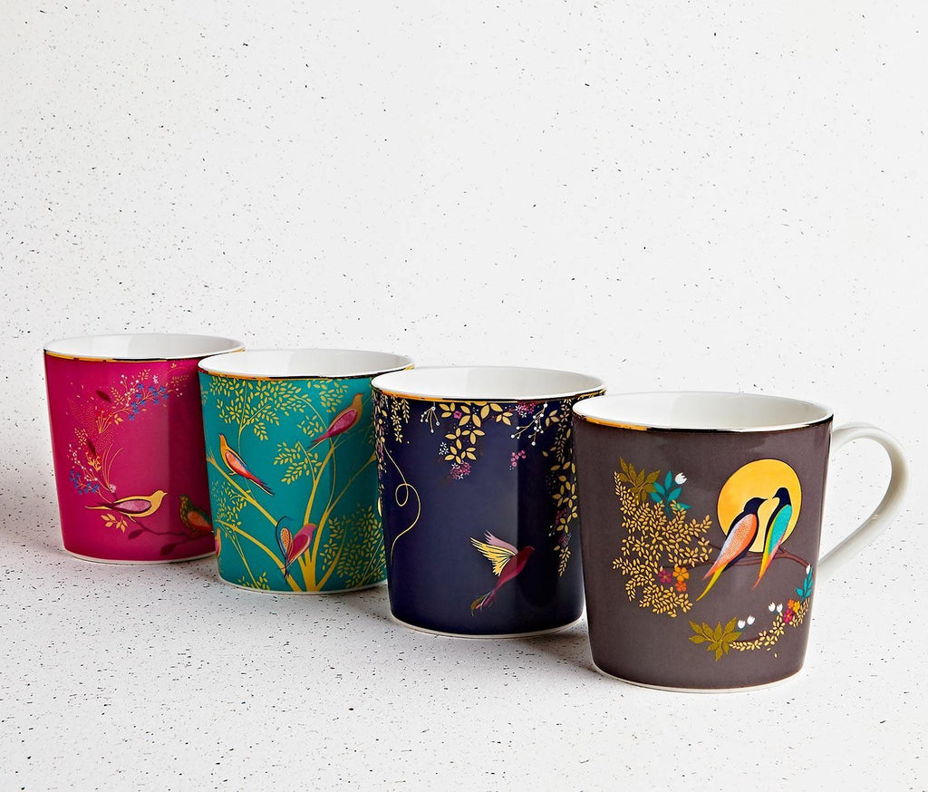 Sara Miller London Chelsea Bird Assorted Color Mug Set - lollygag