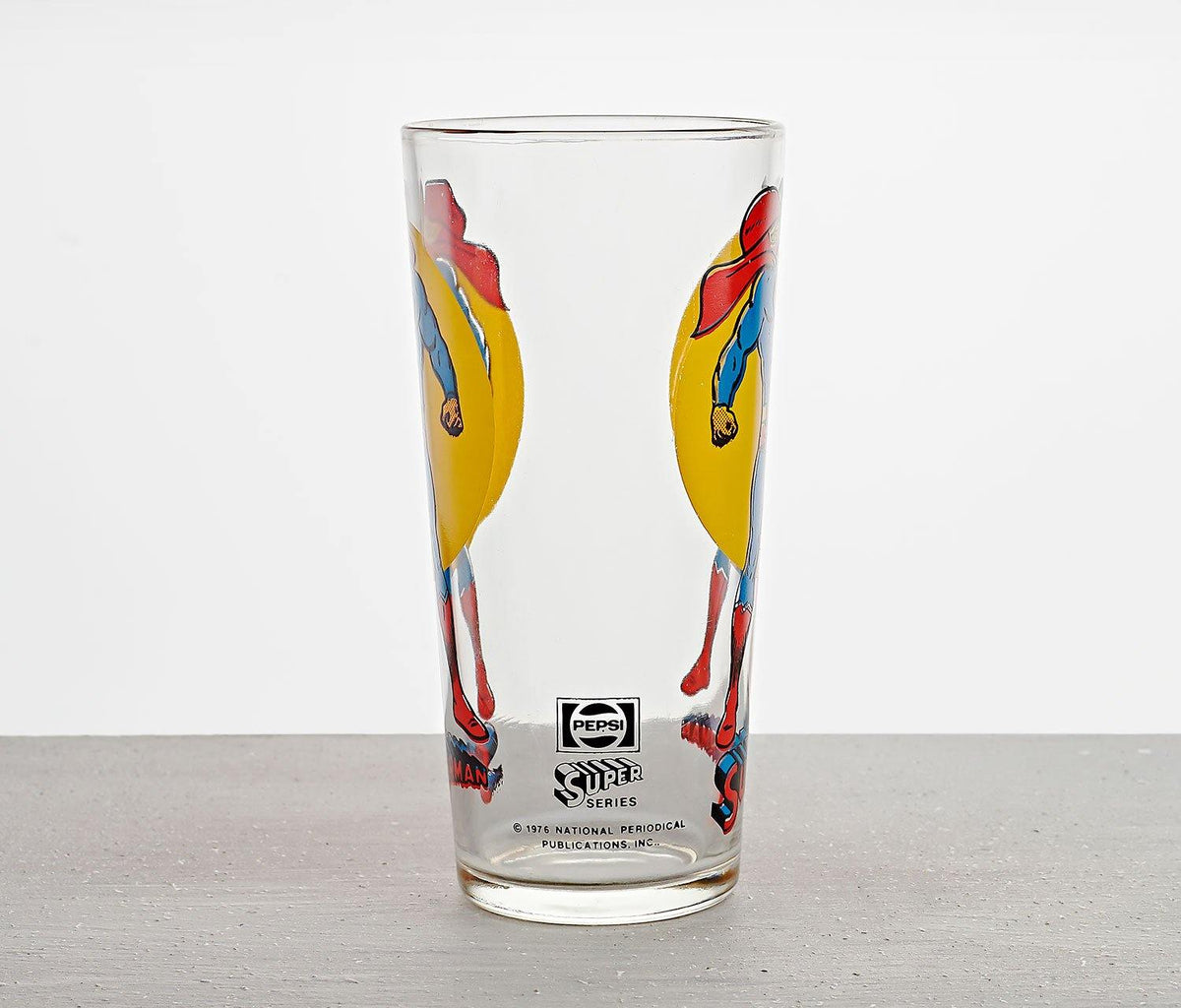 Superman Pepsi Super Series Tall Glass - Vintage