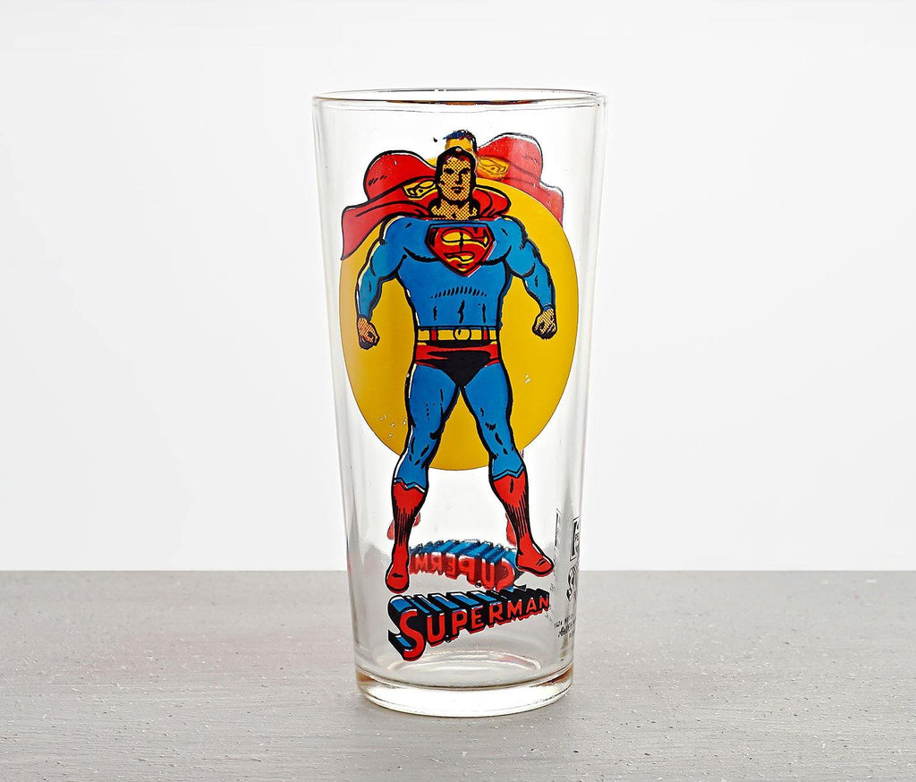 Superman Pepsi Super Series Tall Glass - Vintage - lollygag