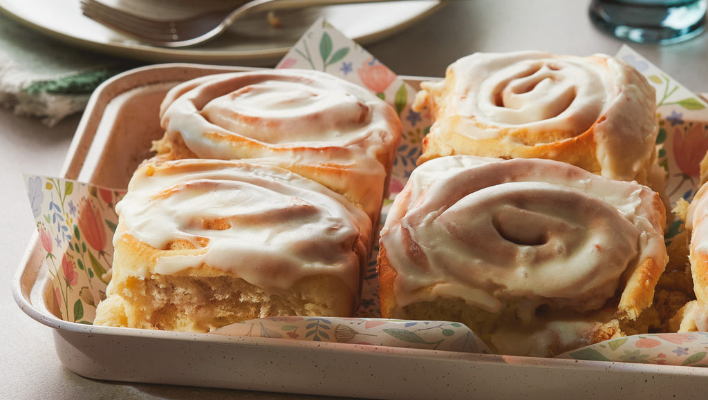 Homemade Cinnamon Rolls recipe with Orange Frosting