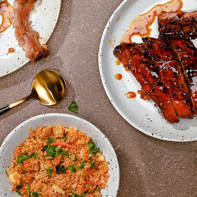 Spicy Teriyaki BBQ Ribs with Ginza Couscous - Lollygag.co