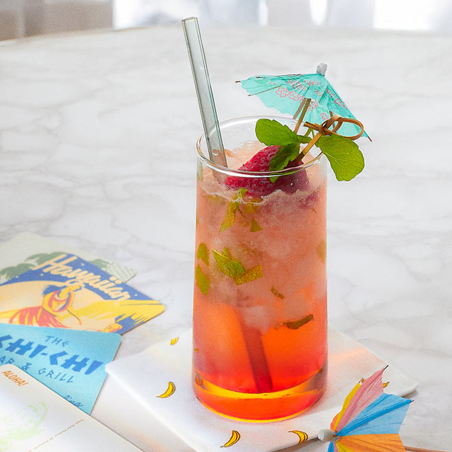 Strawberry Fields Forever Cooler Mocktail recipe