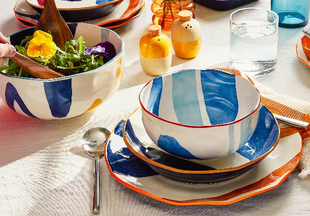 Canvas Stamped Dinnerware Collection - lollygag
