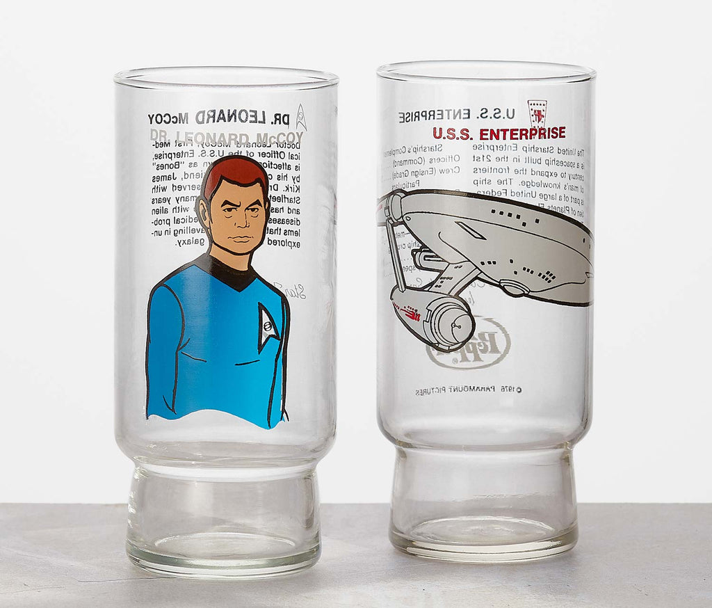 Star Trek 1976  tumblers-uss enterprise-leonard mccoy-lollygag