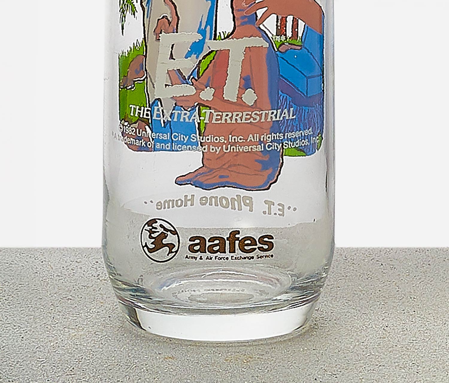 1982 et drinking glass 1982 E.T. “Phone Home” Vintage Collector Glass