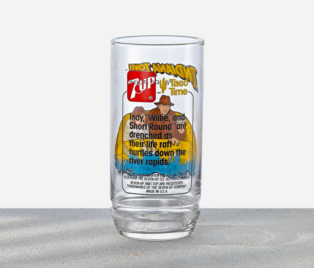 (1984 Indiana Jones Temple of doom movie 7UP Collector Glass
