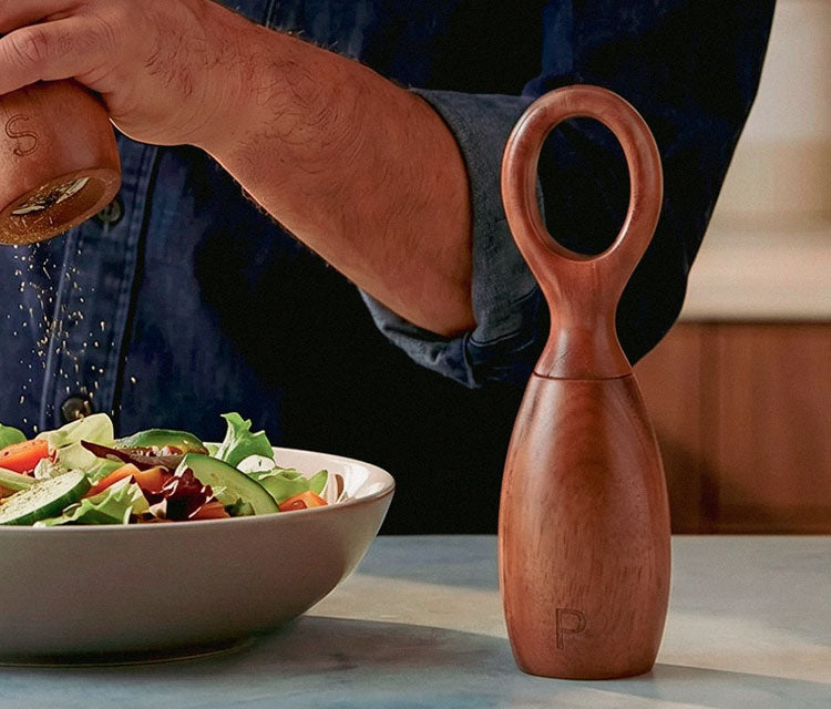 Wood pepper grinder