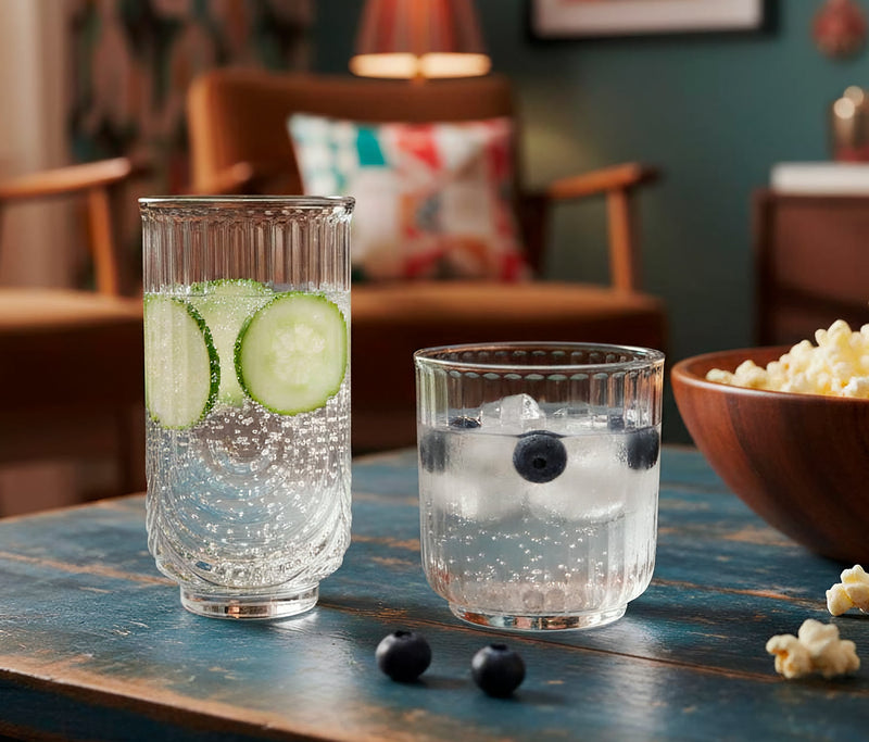 Acopa Zelda Arch, Deco Highball/ Rocks Tumbler Glass Sets - Lollygag