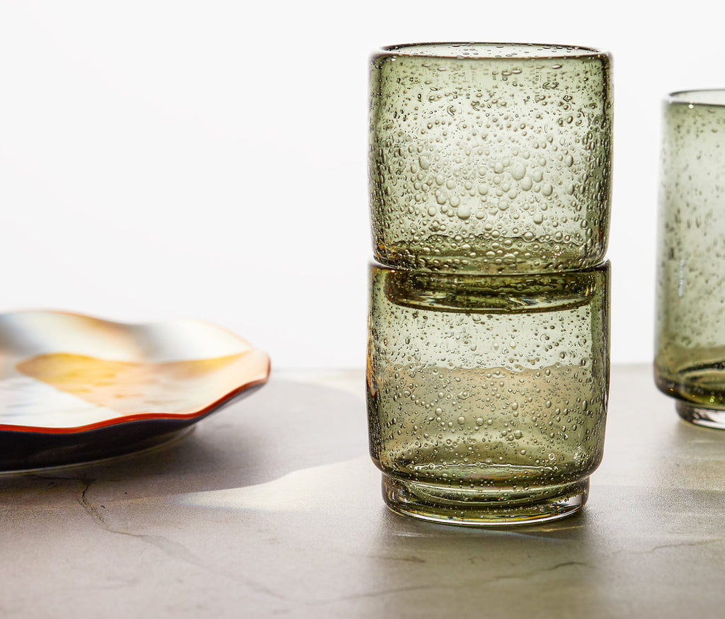 Green Bubble Texture modern Low Tumblers - lollygag