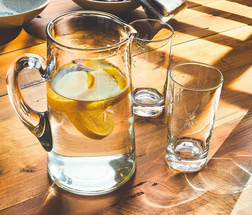 tarburst Atomic pitcher and 2 glasses set- Lollygag