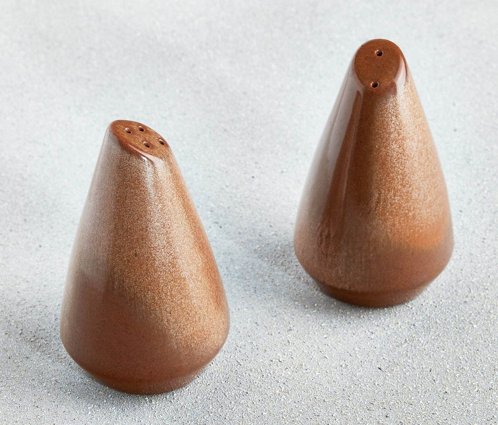 Vintage Frankoma Brown Salt & Pepper Shaker Set -lollygag