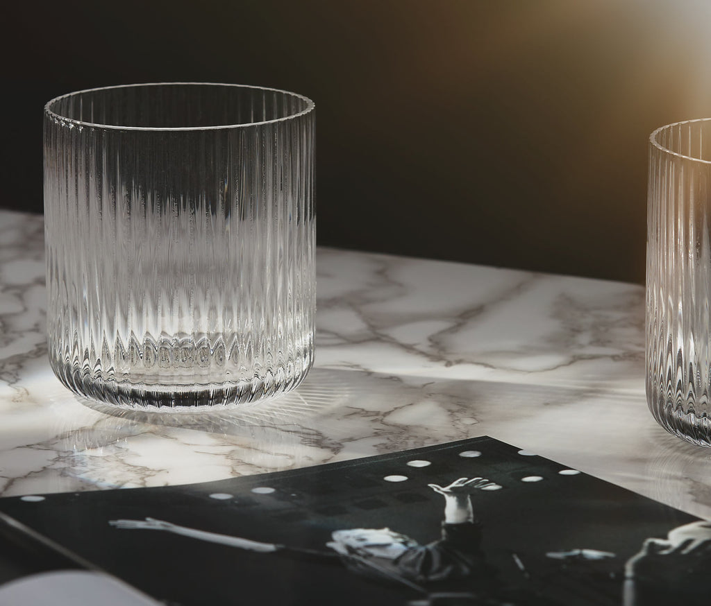 clear textured  low tumblers - lollygag