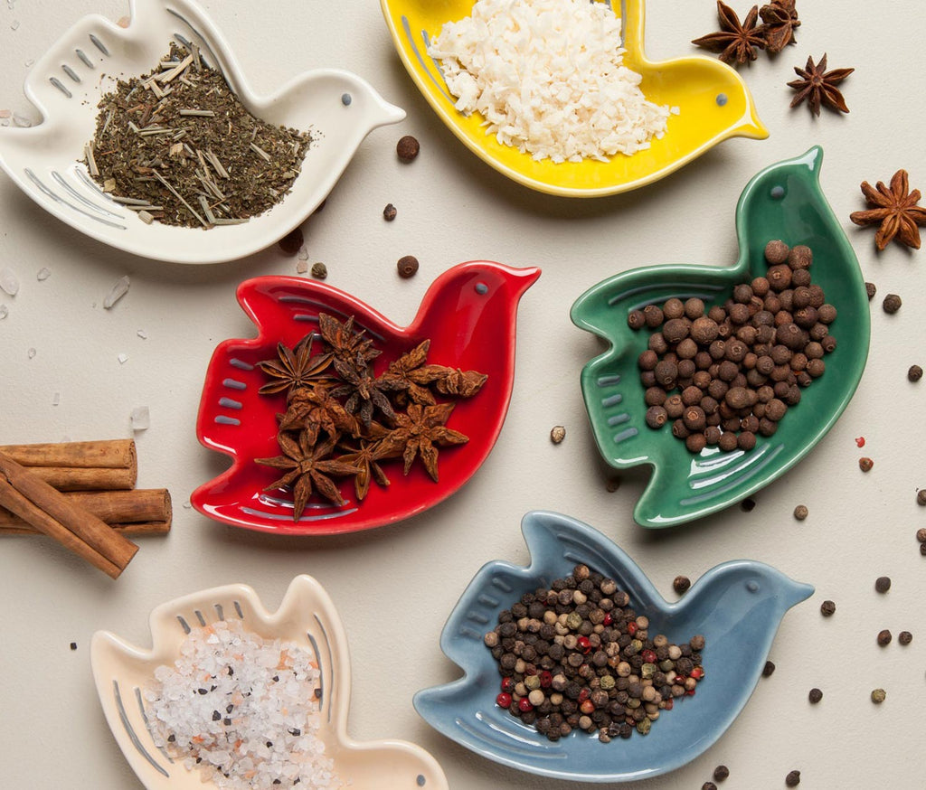 Colorful Doves Pinch Pot Bowls: Set of 6