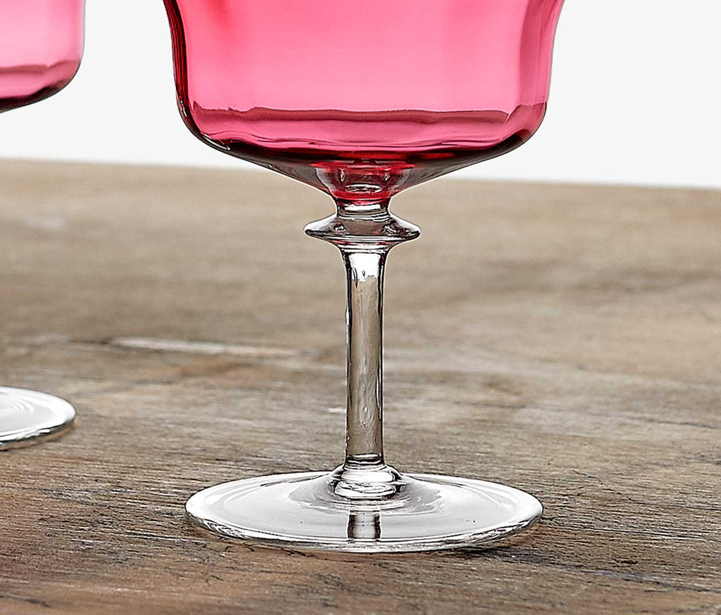 vintage cranberry coupe sherbet glasses