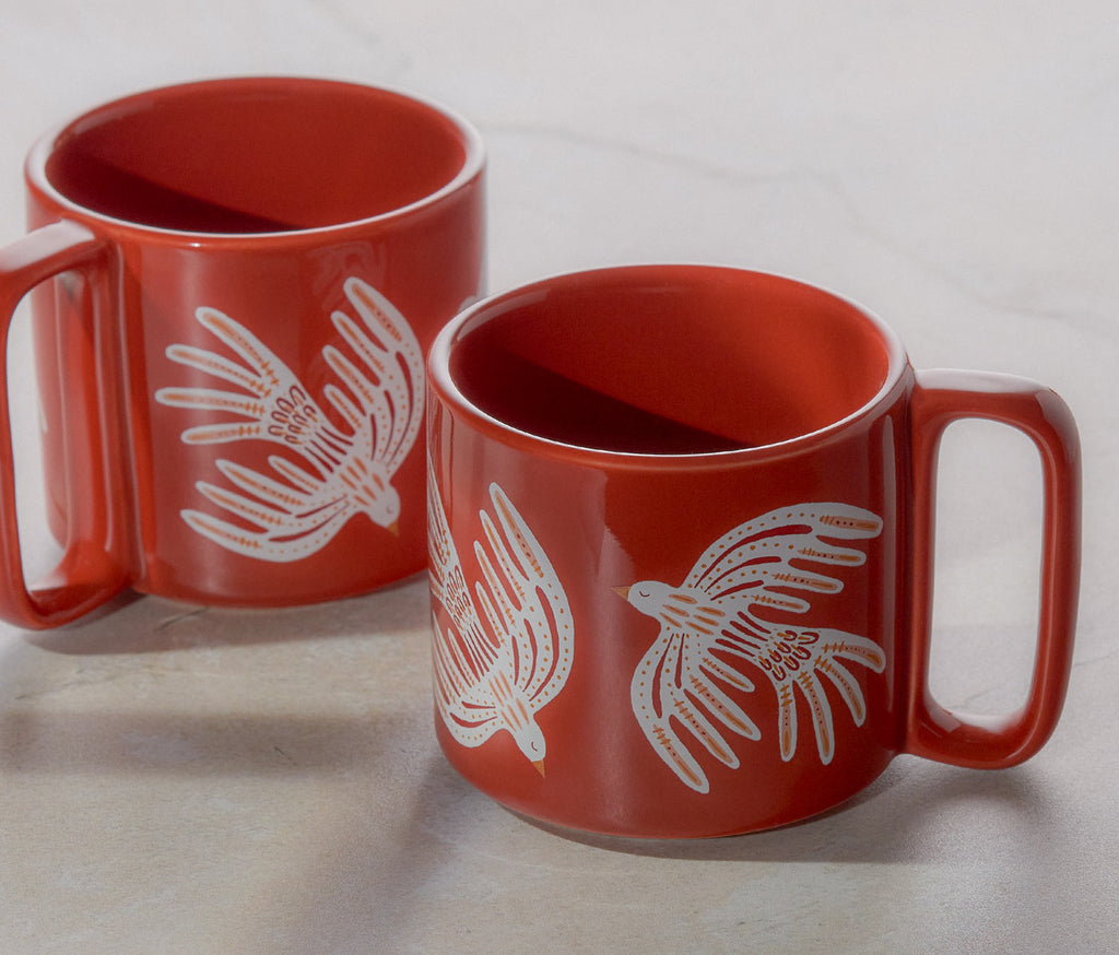 Crimson Birds-red-ceramic mugs-lollygag