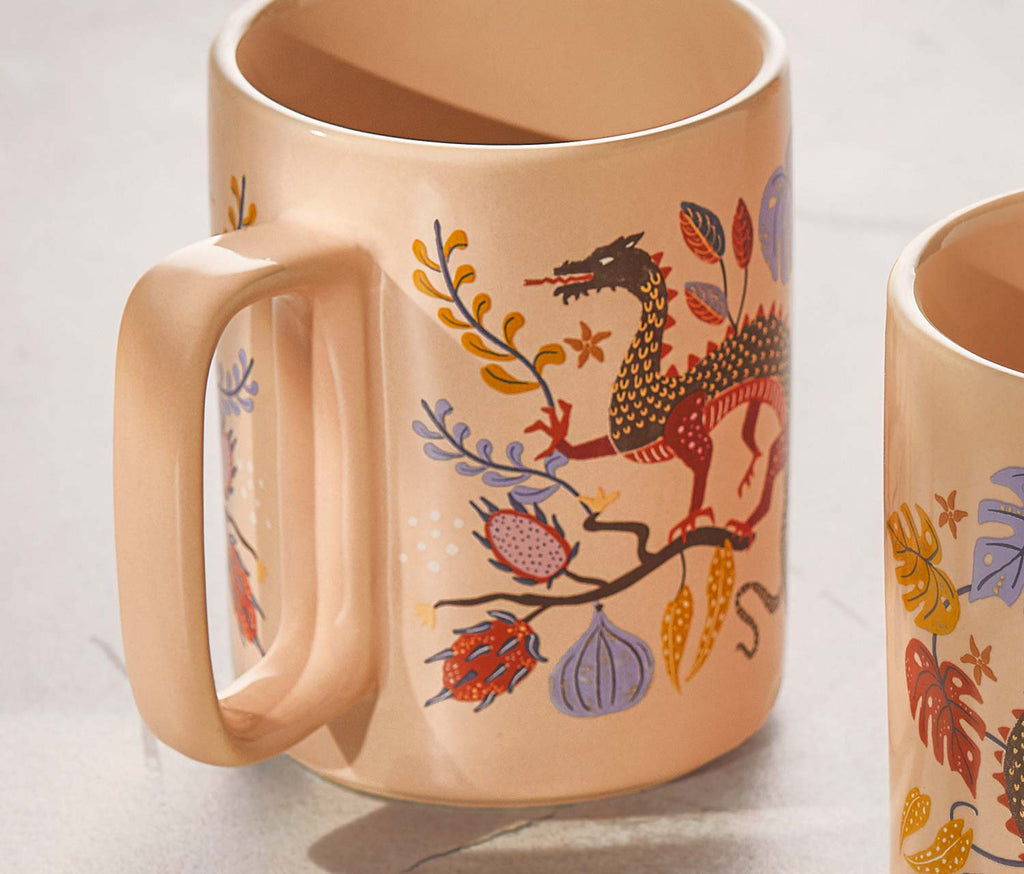 Ember illustrated Dragon Mug Set - lollygag