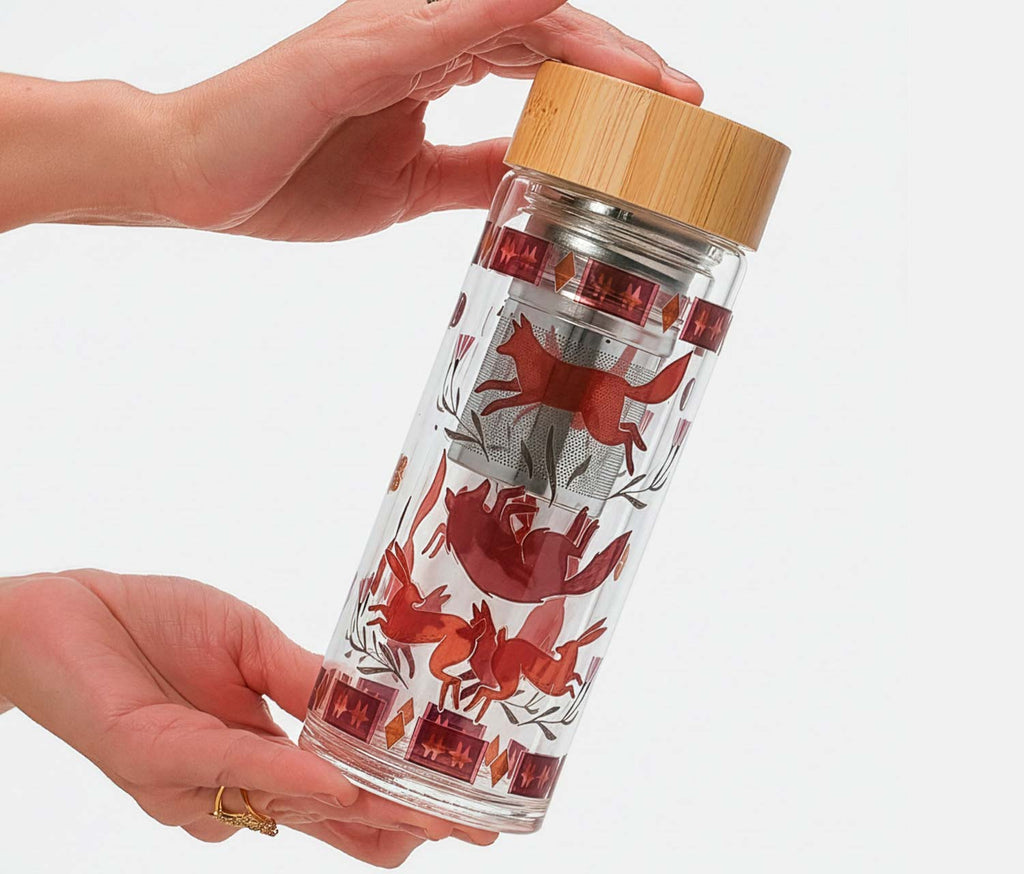 glass stainless wolf folk tea infuser - lollygag