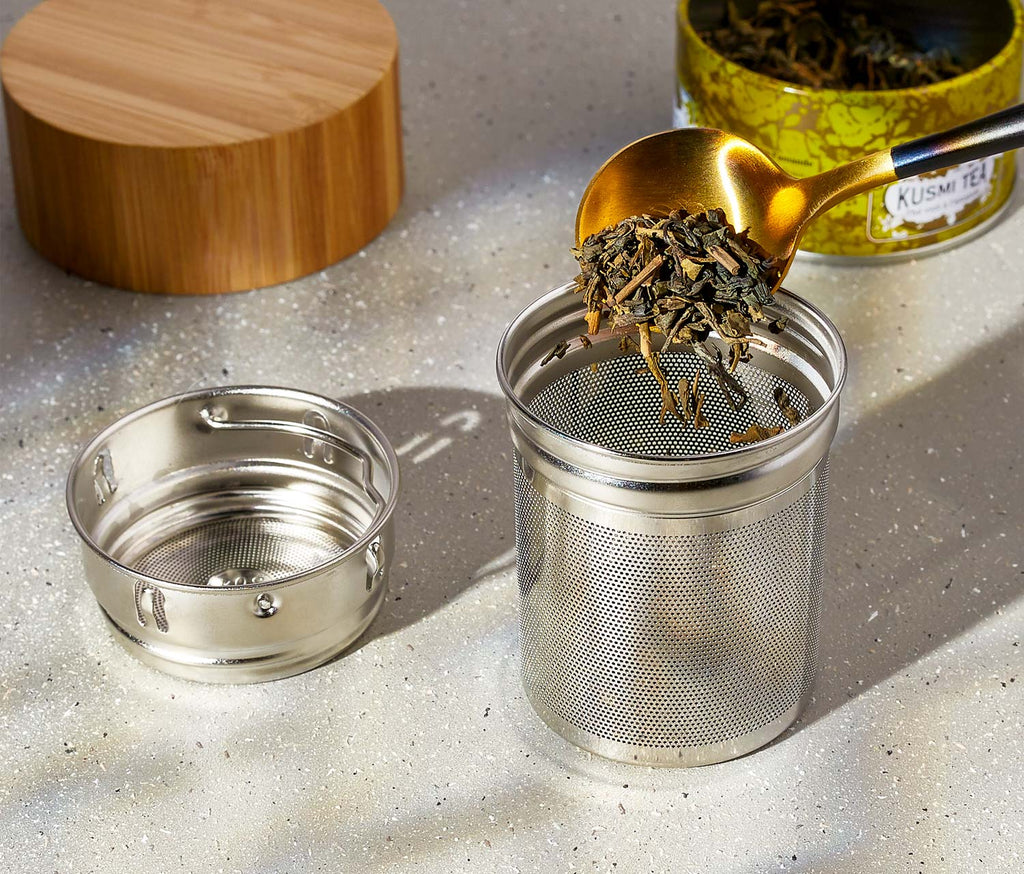Glass Tea Infuser Bottle with Bamboo Lid - lollygag