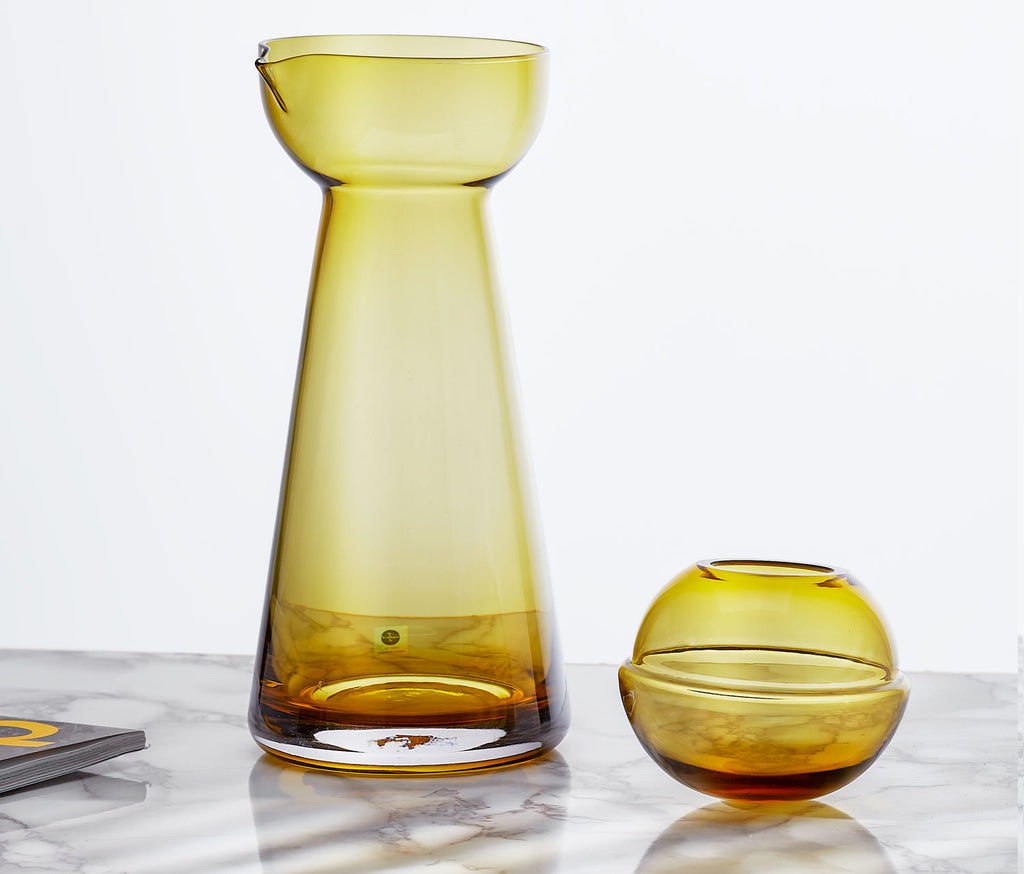 Birdie Designer Amber-Carafe-and-cup-Lollygag