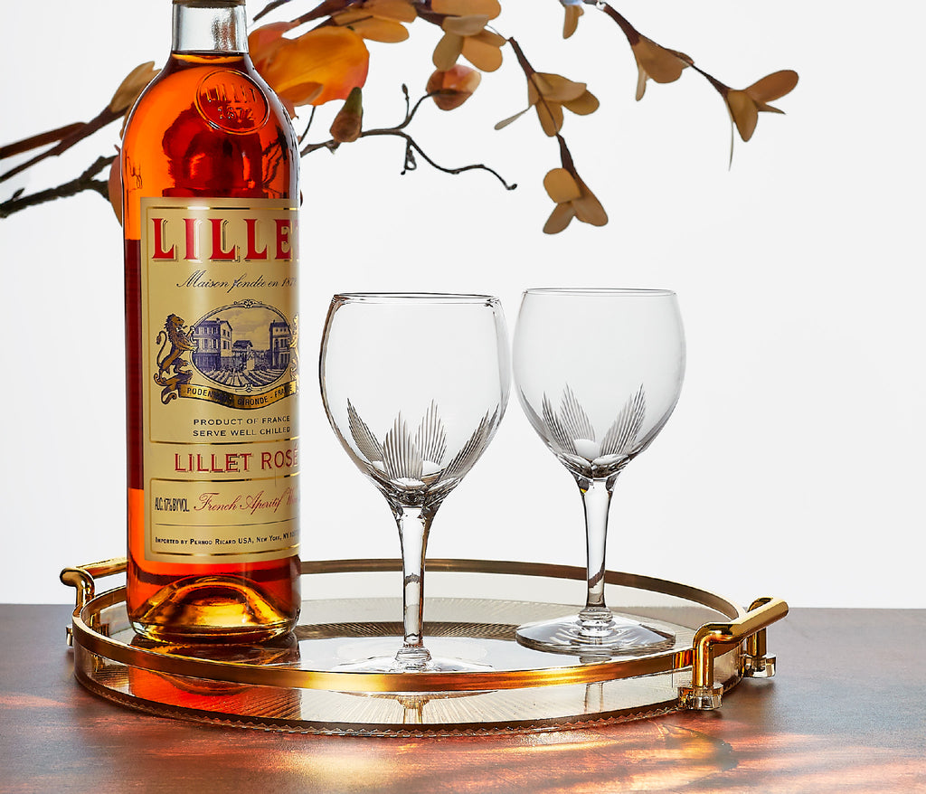 Vintage Deco Fan and Glass Set - Lollygag