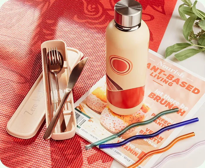 Retro Rainbow Reusable Eco Travel Set