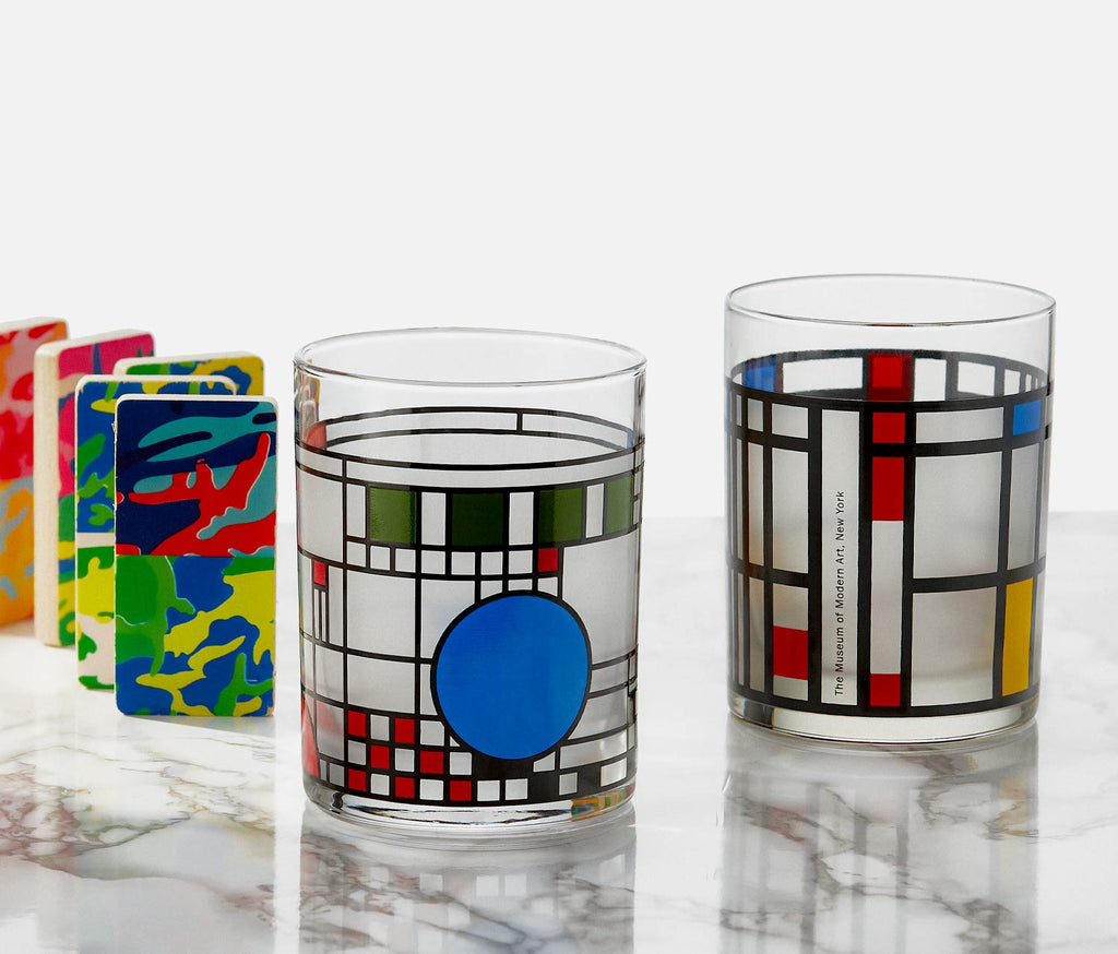 Moma Mondrian Glass